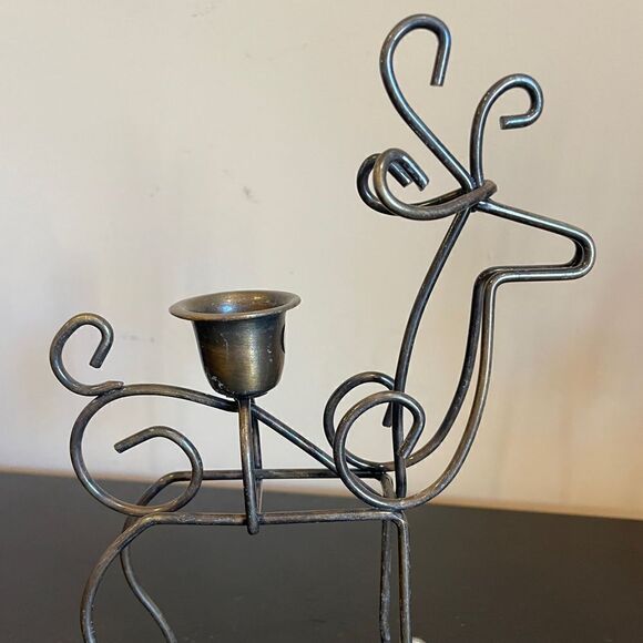Royal Highlights Metal Reindeer Candleholders (Set of 3) - Picture 2 of 4